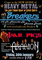 Click the read about the next gig in January featuring ANARION & WAR PIGS! What a night it's going to be!